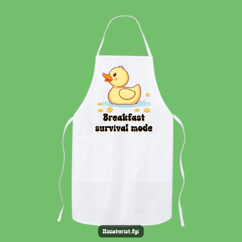 Funny Rubber Ducky Cereal Flake Apron: Cook with Culinary Comedy