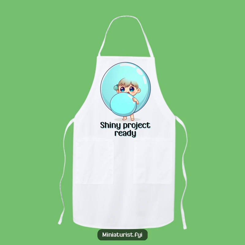 Funny Delighted Person Apron Cook with Joyful Surprise