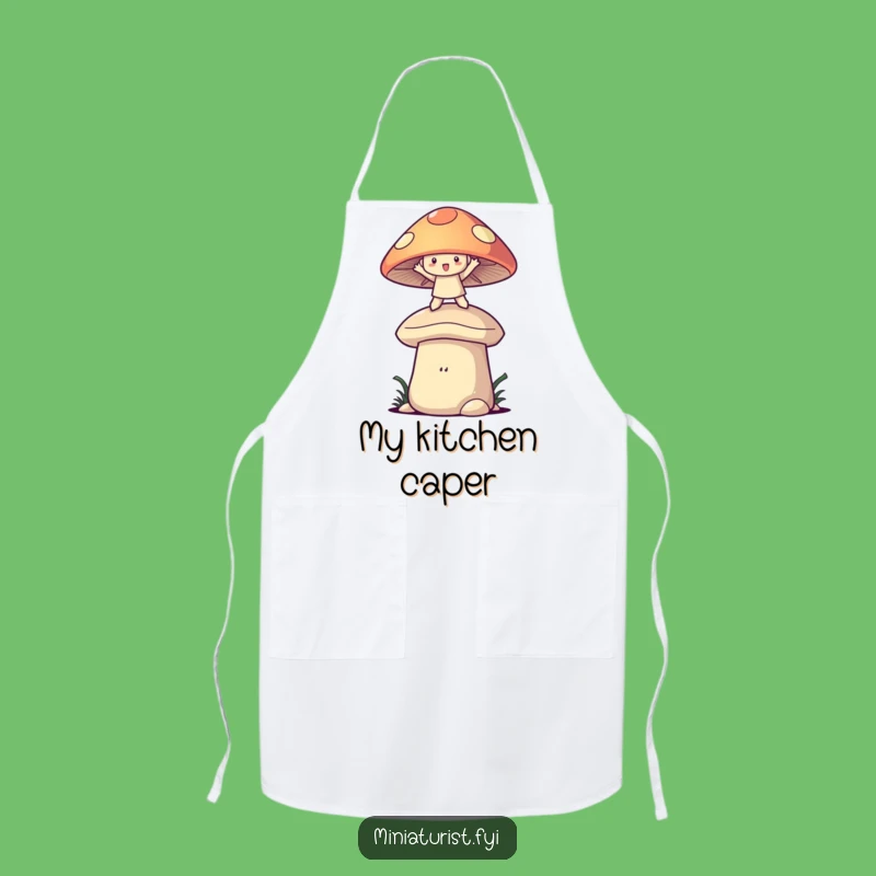 Funny Mushroom Balance Apron: Cook with Whimsical Flair, Perfect Funny Kitchen Gift