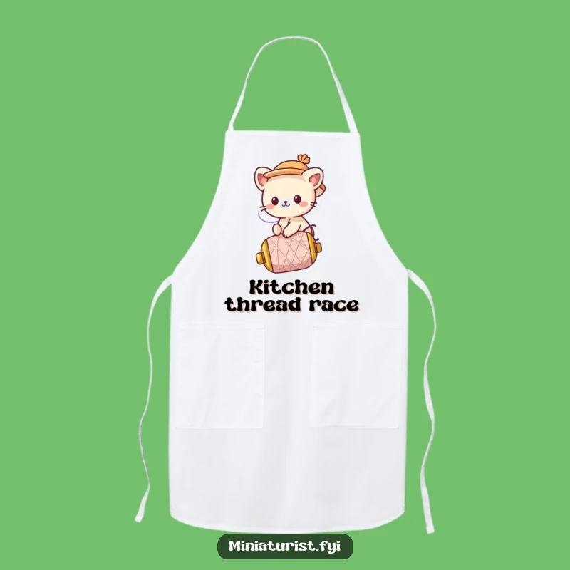 Funny Thread Rider Apron: Cute Animal Kitchen Gift