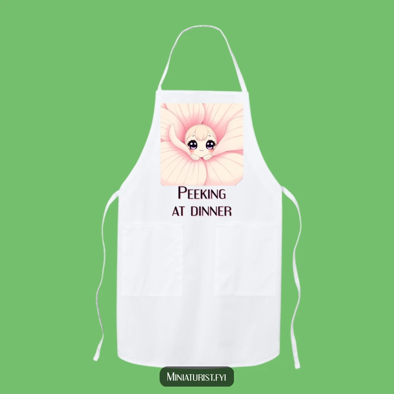 Funny Curious Flower Apron: Explore with Whimsy, Funny Kitchen Gift