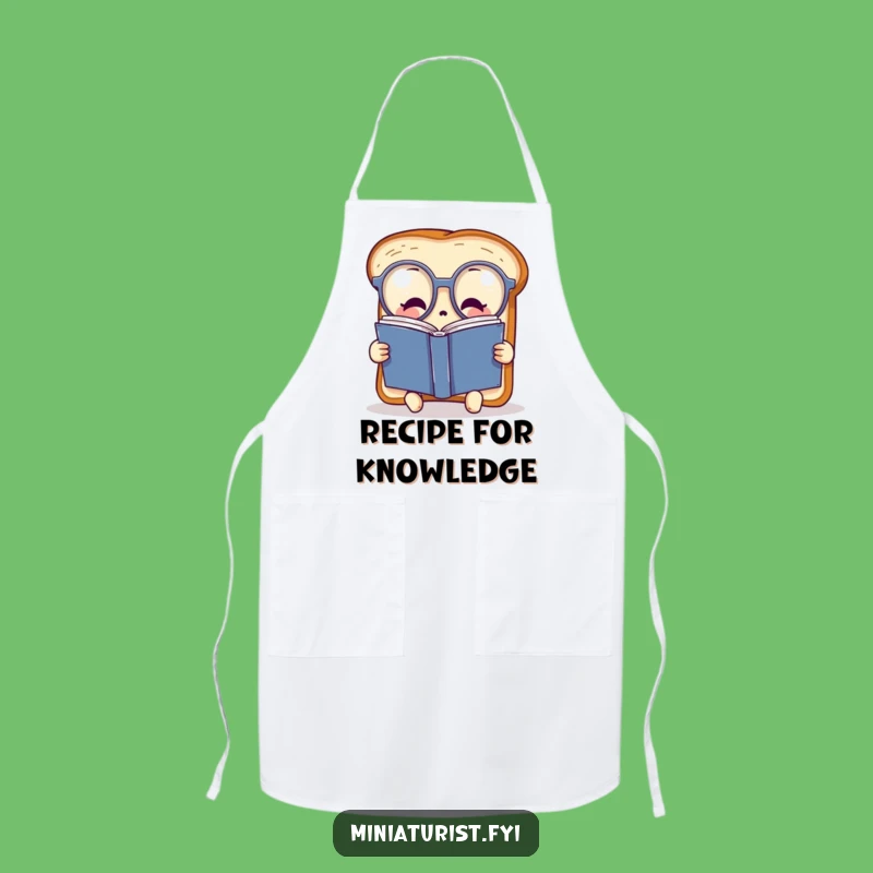 Funny Bookish Toast Apron - Smart Reader Kitchen Gift!