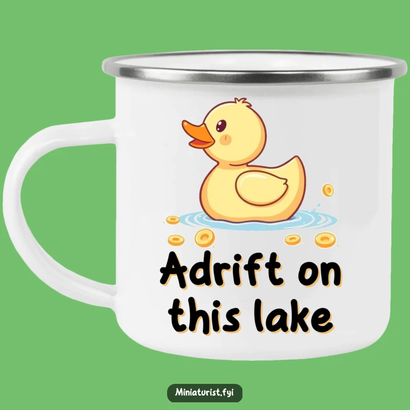 Funny Rubber Ducky Cereal Flake Camping Mug: Adventure Fuelled by Laughter