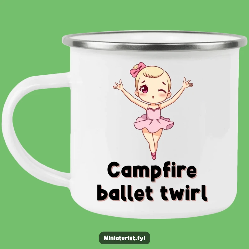 Funny Ballet Macaron Camping Mug: Outdoor Tiny Dancer Coffee Cup