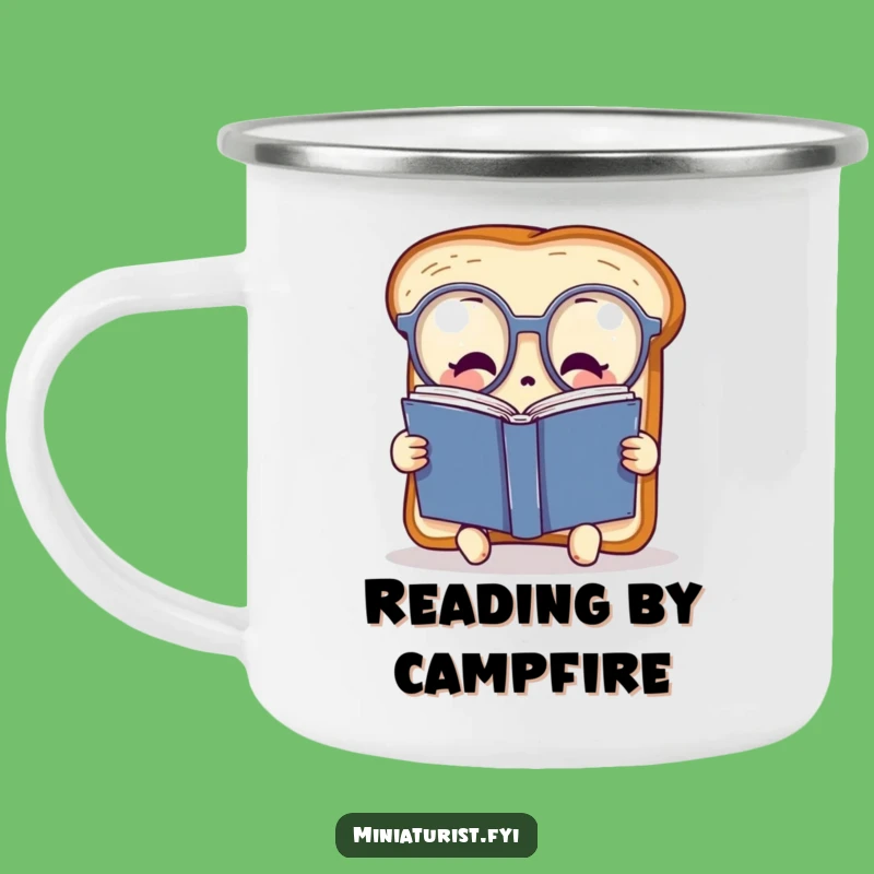 Funny Bookish Toast Camping Mug - Smart Reader Adventure Gift!
