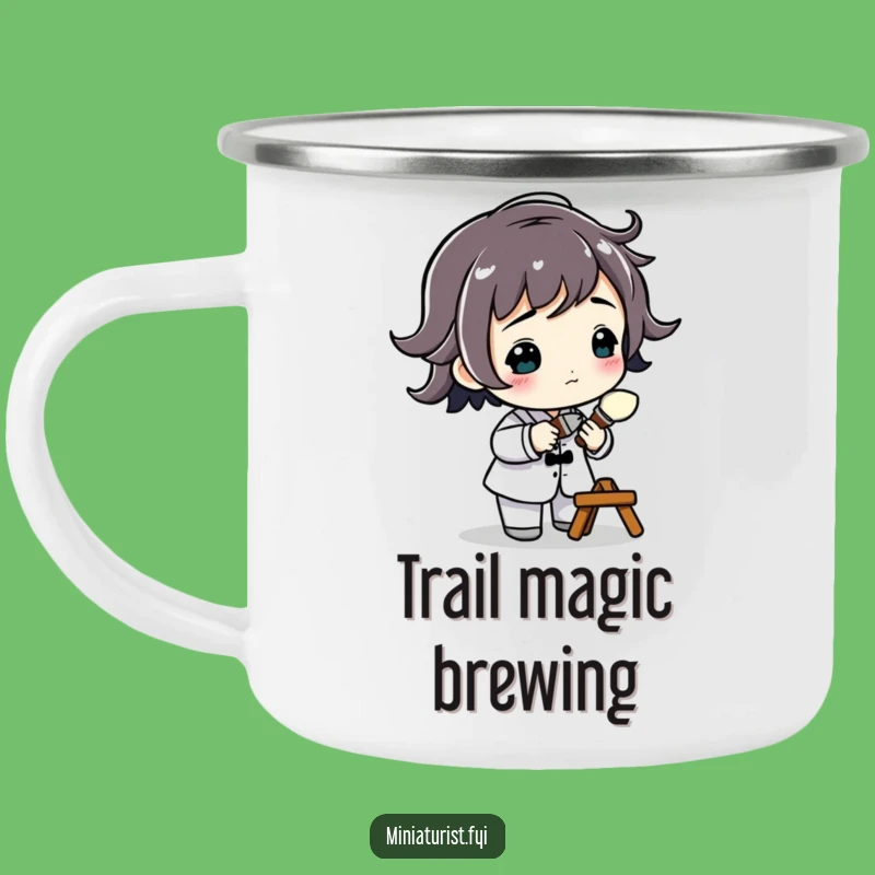 Funny Miniature Artist Camping Mug: Artful Adventures, Hilarious Gift!