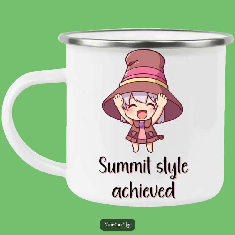 Funny Oversized Hat Camping Mug: Tiny Adventures Big Style, Hilarious Outdoor Gift