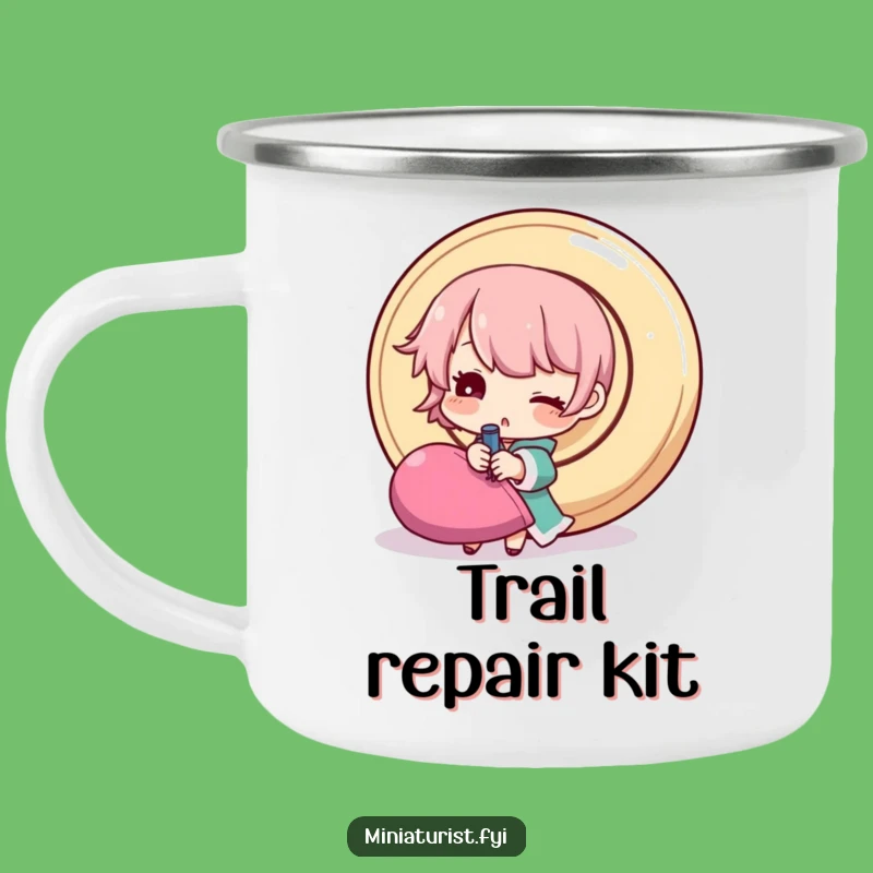 Funny Sewing Camping Mug: Adventure with Humor and Tiny Teamwork Gift