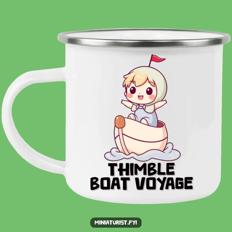 Funny Tiny Rider Camping Mug: Thimble Boat Voyage, Rugged & Hilarious Gear