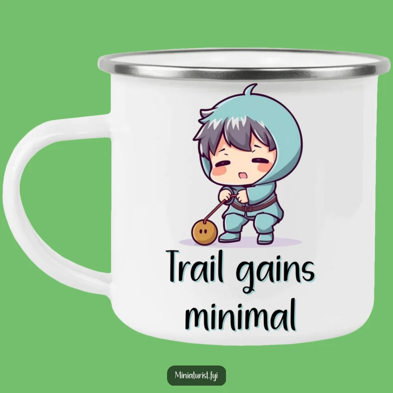 Funny Tiny Weightlifter Camping Mug: Hilarious Outdoor Gear for Strong Smiles