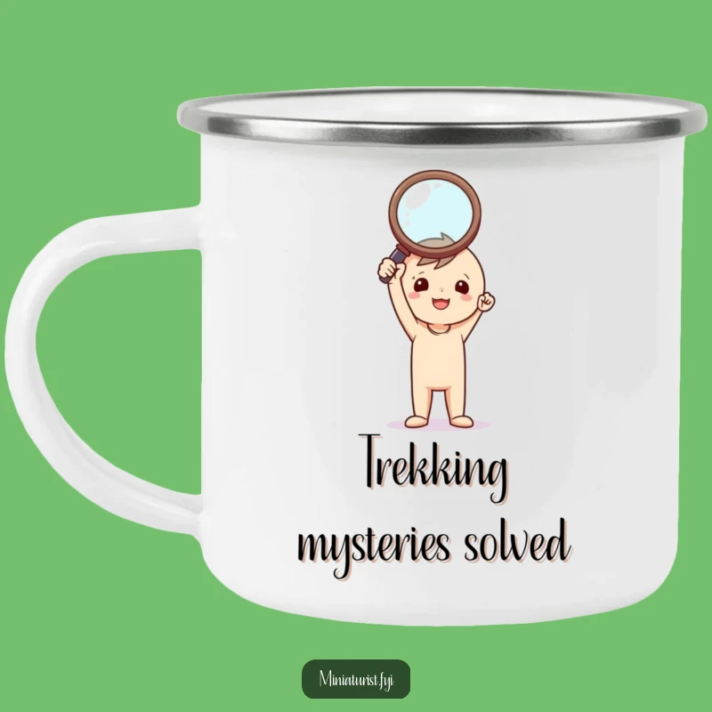 Funny Tiny Investigator Camping Mug: Outdoor Clues, Perfect Gift