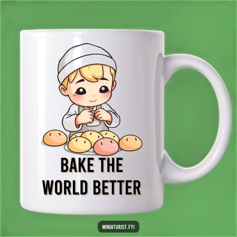 Funny Baker Loaf Mug: Playful Miniature Bread Making for a Smile