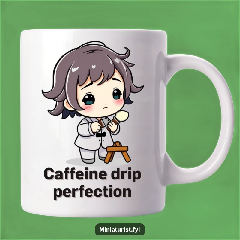 Funny Miniature Artist Mug: Tiny Brush, Big Detail, Perfect Humorous Gift!