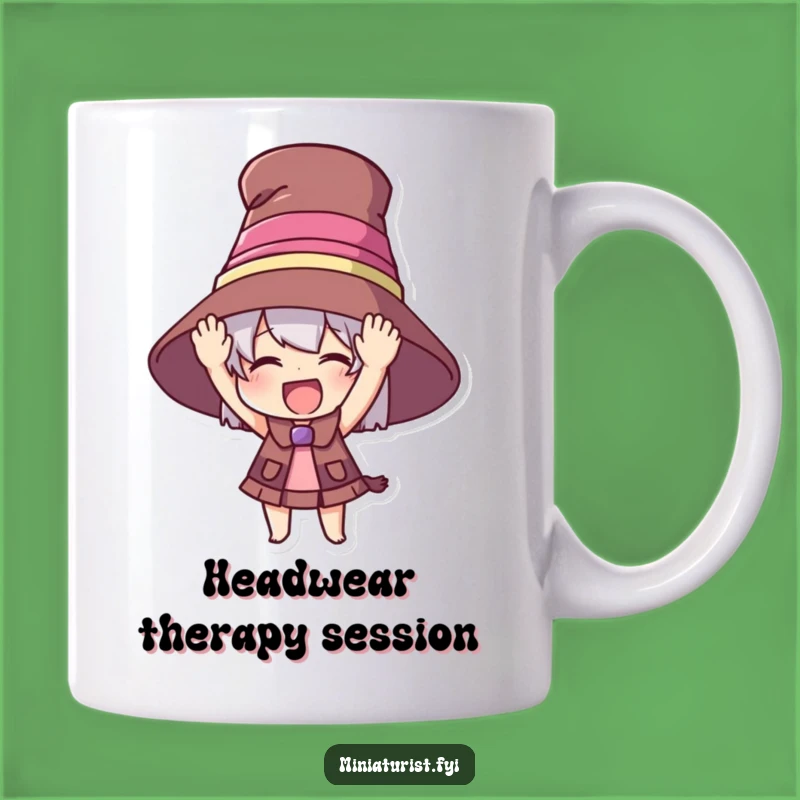 Funny Oversized Hat Mug: Miniature Fashion Mishap, Perfect Humorous Gift