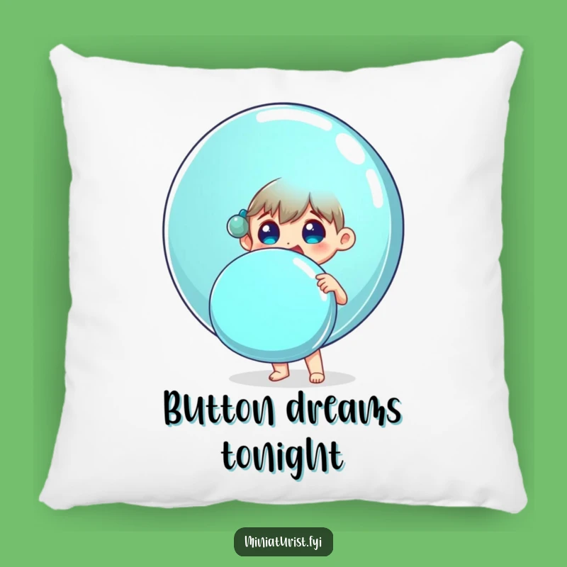 Funny Delighted Person Pillow Cozy Surprise Button Accent