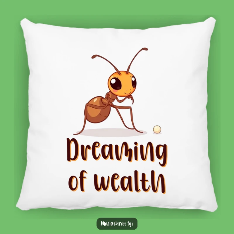 Funny Determined Ant Pearl Pillow - Cozy Reminder of Strength Gift