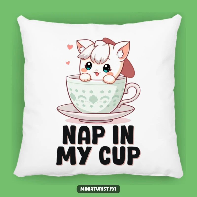 Funny Teacup Peek Pillow: Cozy Cuteness - The Ultimate Funny Accent Pillow!