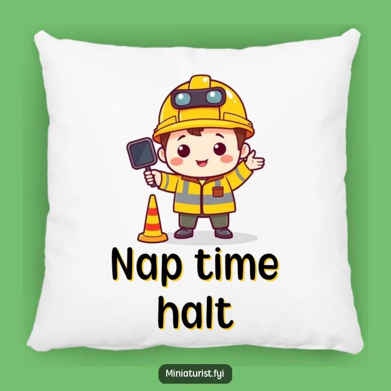 Funny Tiny Traffic Pillow: Comfy Control for Your Couch