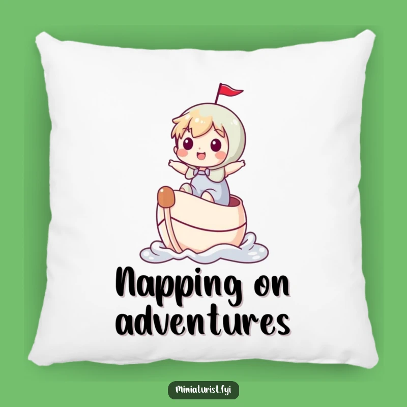 Funny Tiny Rider Pillow: Cozy Voyage, Comfy Decorative Accent