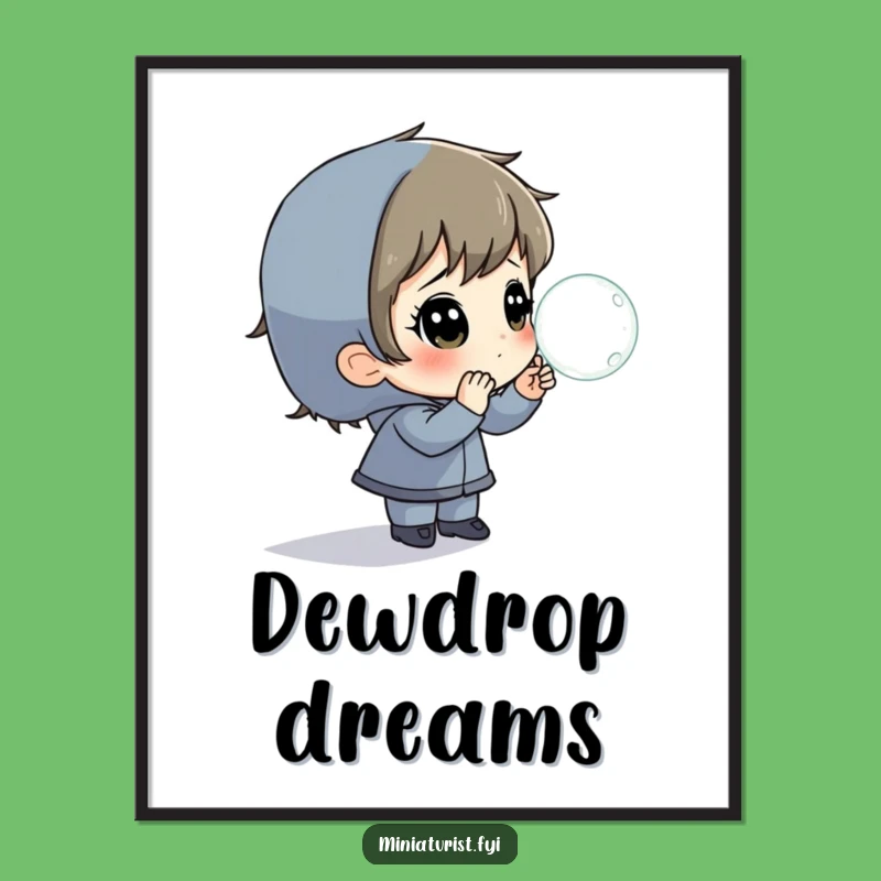 Funny Dewdrop Wonder Digital Print - Enchant Your Walls