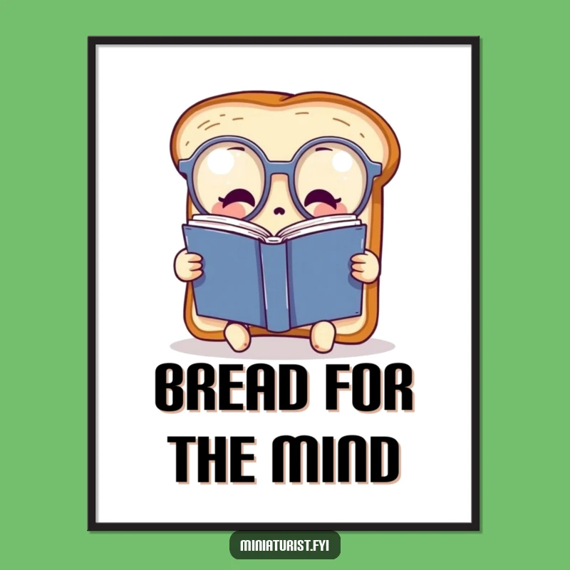 Funny Bookish Toast Digital Art - Smart Reader Print Gift!