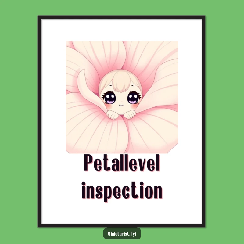 Funny Curious Flower Digital Art: Enchanting Decor, Instant Wonder, Funny Gift