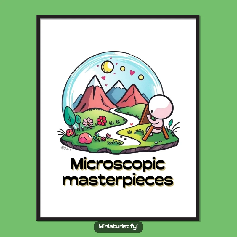 Funny Artist Landscape Digital Art: Instant Vibrant Creation for Your Walls