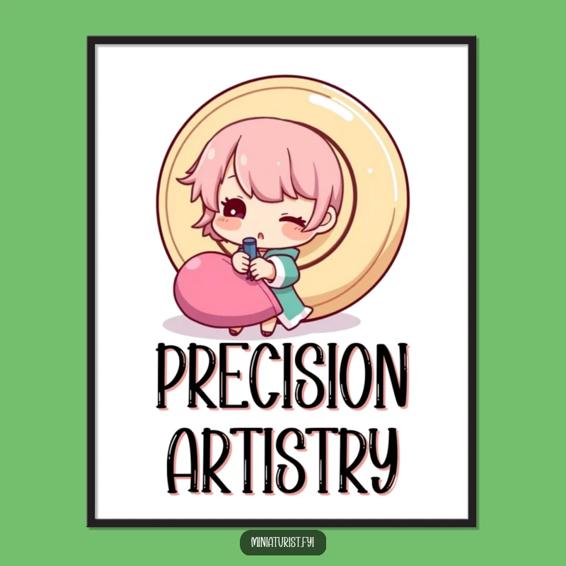 Funny Sewing Digital Art: Instant Craft Humor with Tiny Character Print Gift