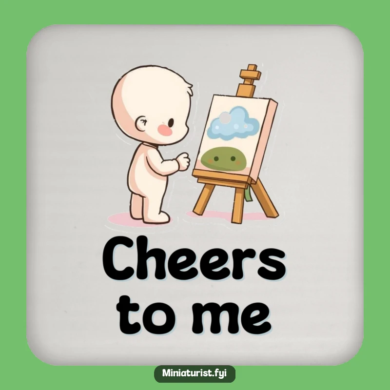 Funny Proud Artist Coaster: Protect Surfaces with Artistic Pride, Gift!