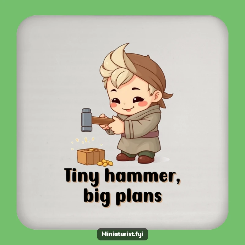 Funny Artisan Hammer Drink Coasters: Protect Surfaces with Focused Style