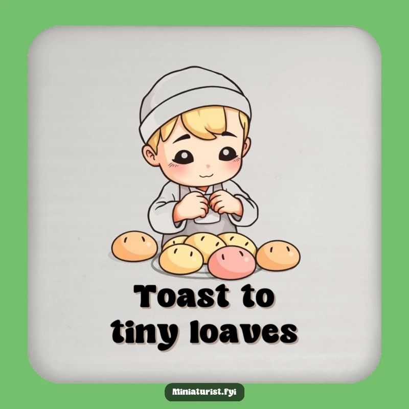 Funny Baker Loaf Drink Coasters: Protect Surfaces with Baking Charm