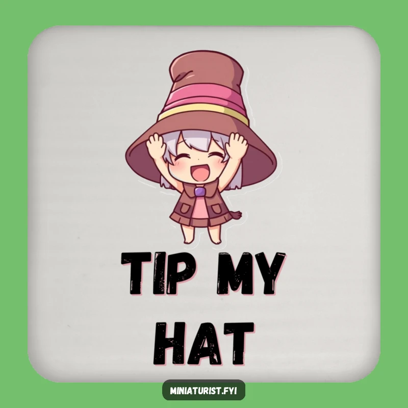 Funny Oversized Hat Coaster: Protect Surfaces Big Style, Hilarious Gift