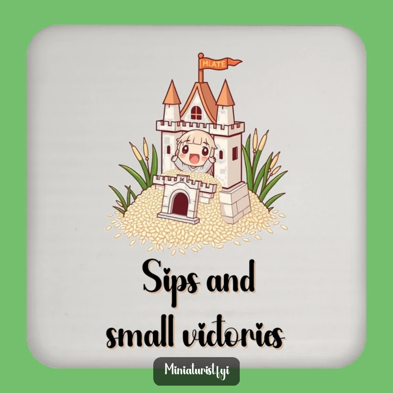 Funny Rice Castle Builder Coaster: Protecting Surfaces, Building Dreams