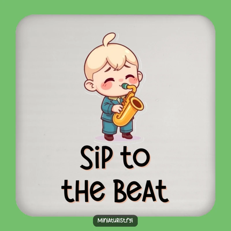 Funny Saxophone Coaster Set: Protect Surfaces with Miniature Musician's Jazzy Style Gift