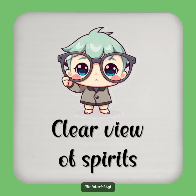 Funny Spectacle Polisher Coaster: Protect Surfaces with Tiny Character Charm