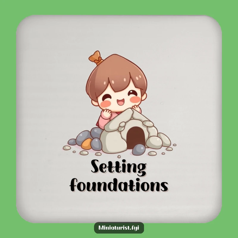 Funny Pebble House Coaster Set: Protect Surfaces with Charm