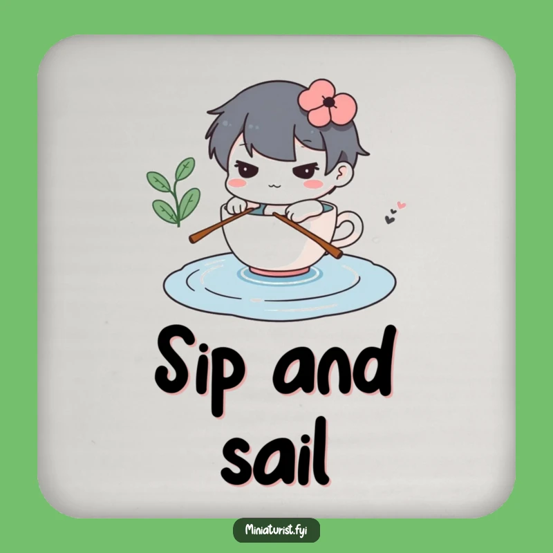 Funny Determined Mini Coaster Protect Your Table Bravely