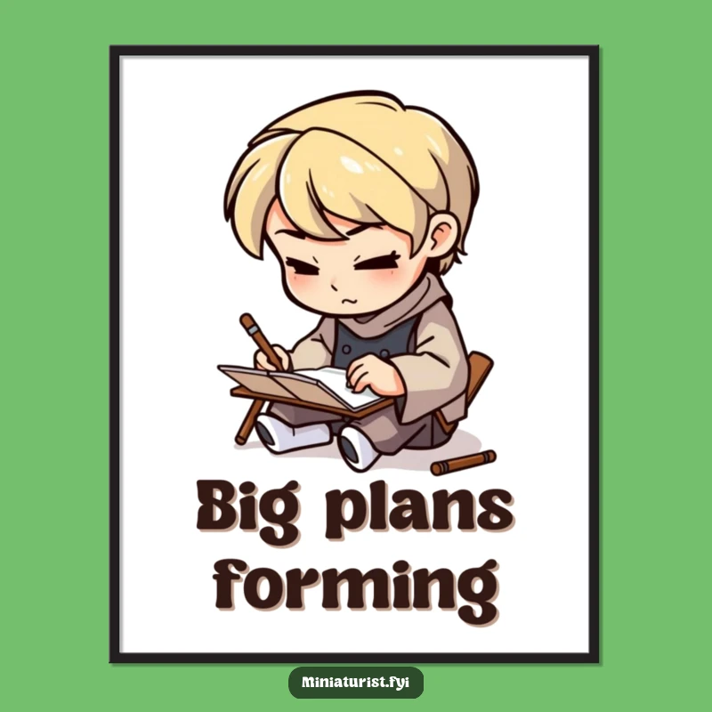 Funny Artisan Sketcher Poster: Focused Creativity, Hilarious Wall Art!