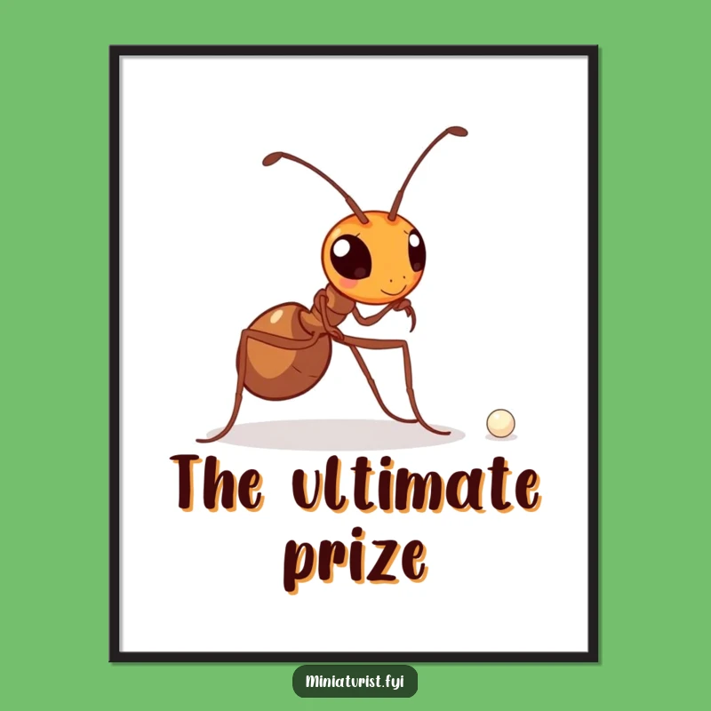 Funny Determined Ant Pearl Poster - Inspiration for Your Walls Gift