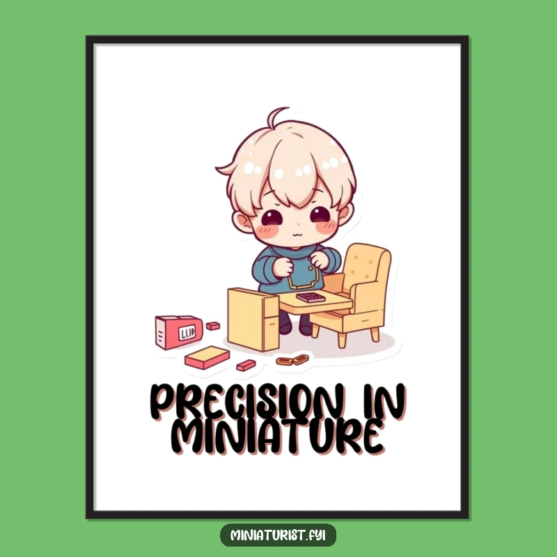 Funny Tiny Furniture Assembly Poster: Hilarious Wall Art for Laugh Lovers