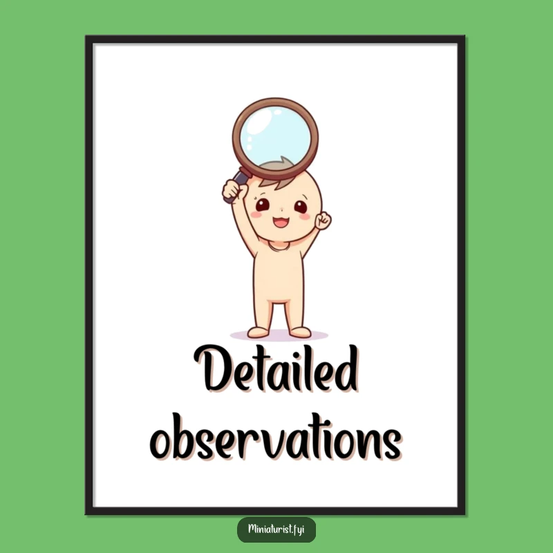 Funny Tiny Investigator Poster: Big Finds Art, Perfect Gift for Decorators