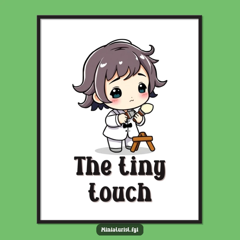 Funny Miniature Artist Poster: Detail-Oriented Art, Hilarious Wall Decor!
