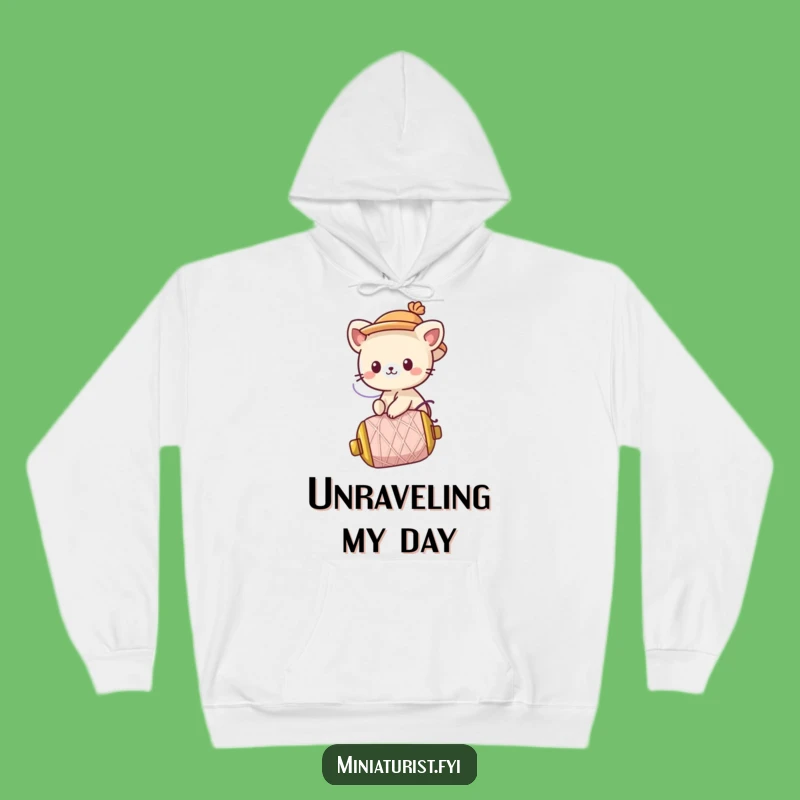 Cozy Funny Thread Rider Hoodie: Tiny Hat Animal Gift