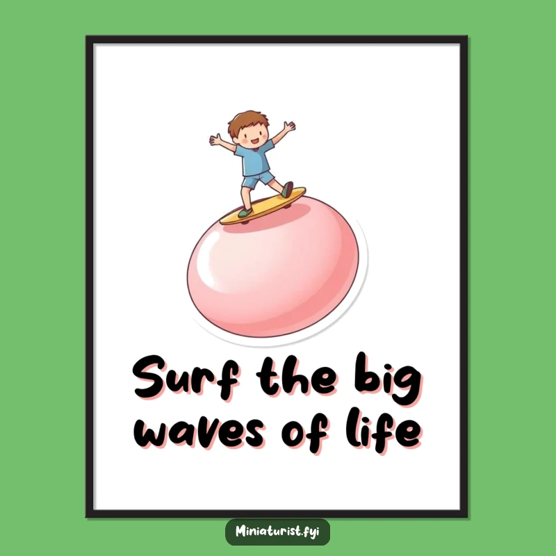 Free Printable Button Surfer Art - Epic Downloadable Wall Decor