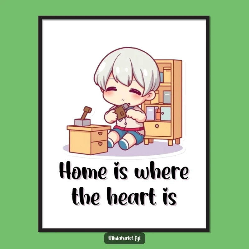 Free Printable Wall Art: Tiny Fixer Furniture, Humorous Downloadable Decor