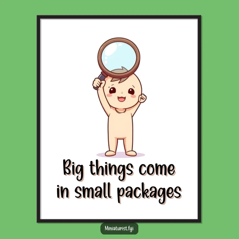 Funny Free Printable Wall Art: Tiny Detective Magnifying Glass Art