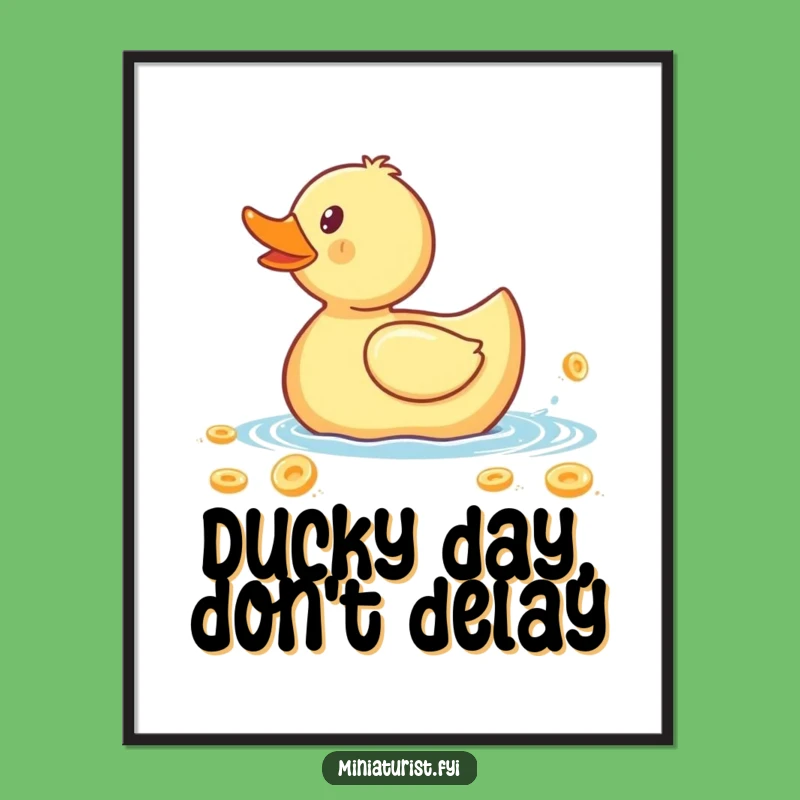 Funny Free Printable Wall Art: Tiny Duck Flake Adventure, Hilarious Downloadable Decor