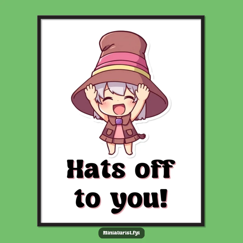 Free Printable Big Hat Art - Funny Downloadable Decor for a Quirky Vibe