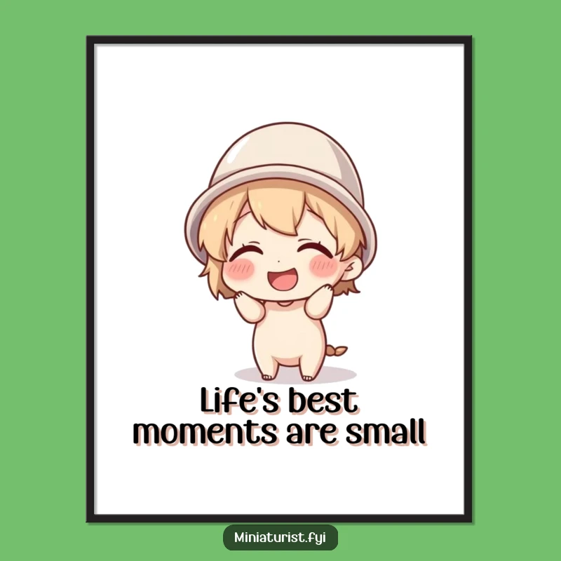 Free Printable Thimble Hat Art - Giggling Character Funny Downloadable Decor