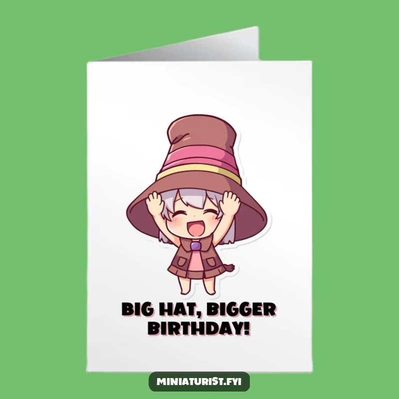 Free Printable Big Hat Birthday Card - Funny Downloadable Gift for a Giggle
